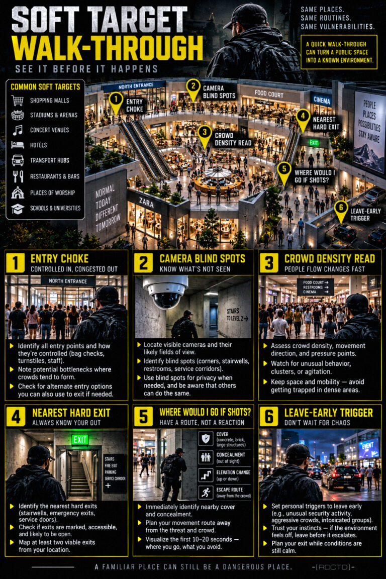 Soft Target Walk-Through Infographic PDF | RDCTD Tradecraft