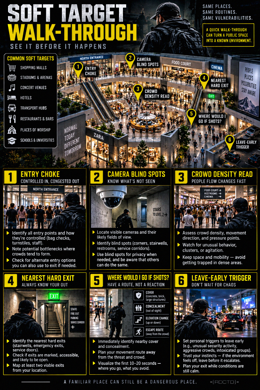 Soft Target Walk-Through Infographic PDF | RDCTD Tradecraft