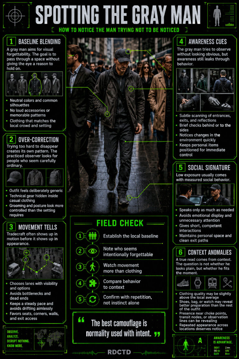 Spotting a Gray Man Infographic | RDCTD Tradecraft