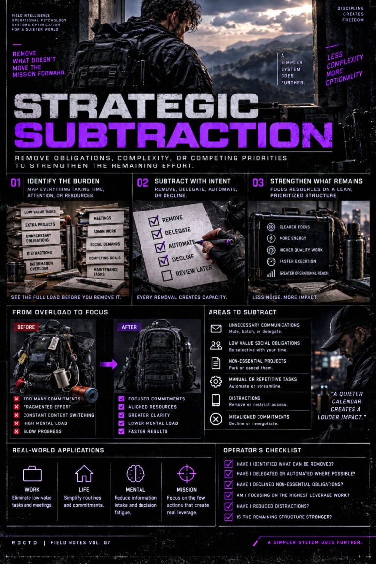 Strategic Subtraction Infographic PDF | RDCTD Tradecraft