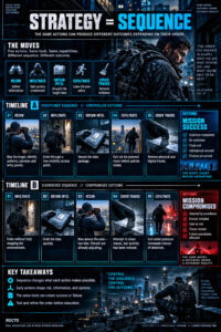 Strategy = Sequencing 4 Strategy equals Sequence Infographic PDF | RDCTD Tradecraft