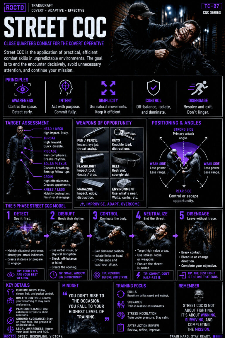 Street Close Quarters Combat Infographic PDF | RDCTD Tradecraft
