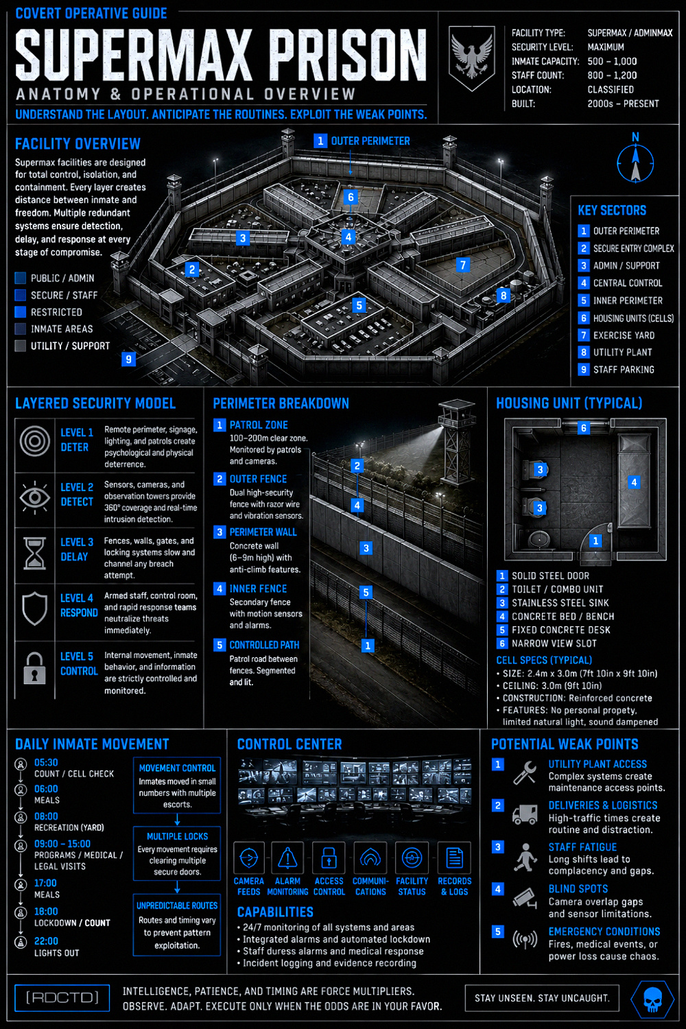 Supermax Prison Infographic | RDCTD Tradecraft
