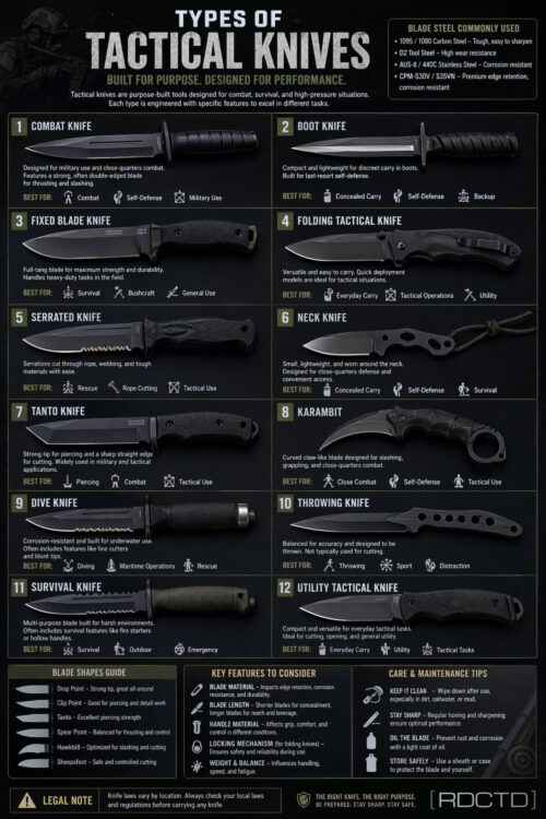 Tactical Knives Infographic | RDCTD Tradecraft