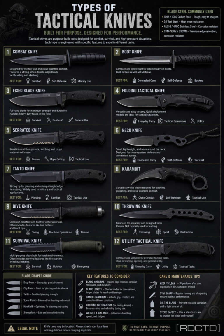 Tactical Knives Infographic | RDCTD Tradecraft
