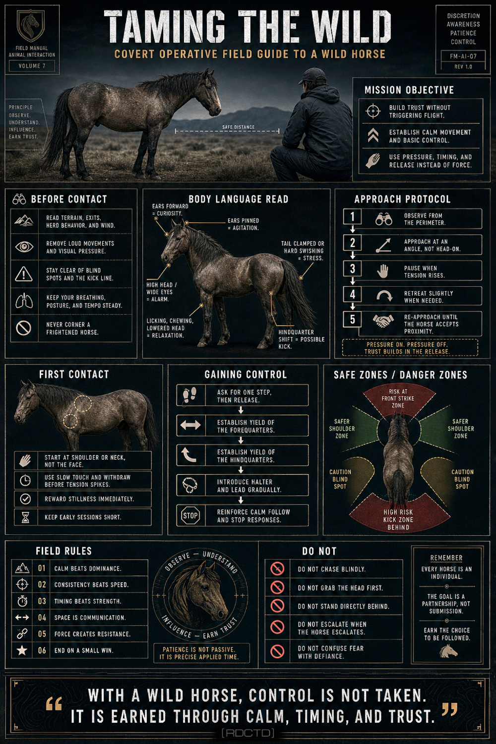 Taming a Wild Horse Infographic | RDCTD Tradecraft