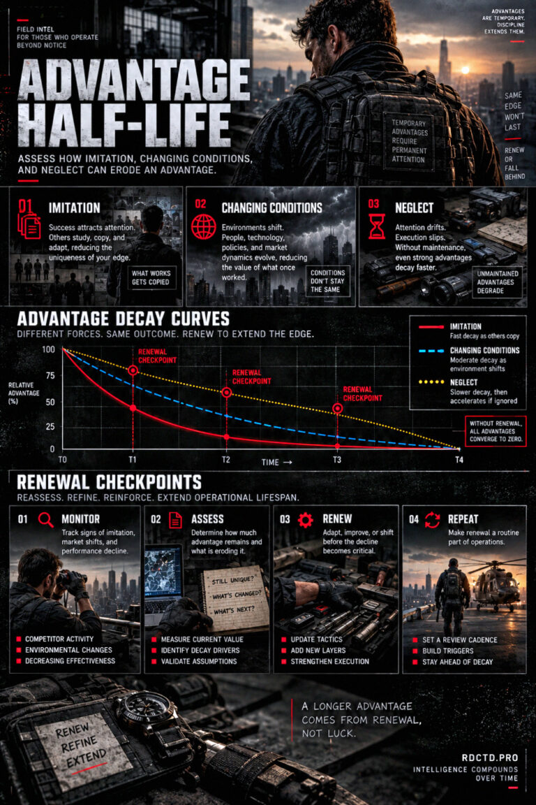 The Advantage Half-Life Infographic PDF | RDCTD Tradecraft