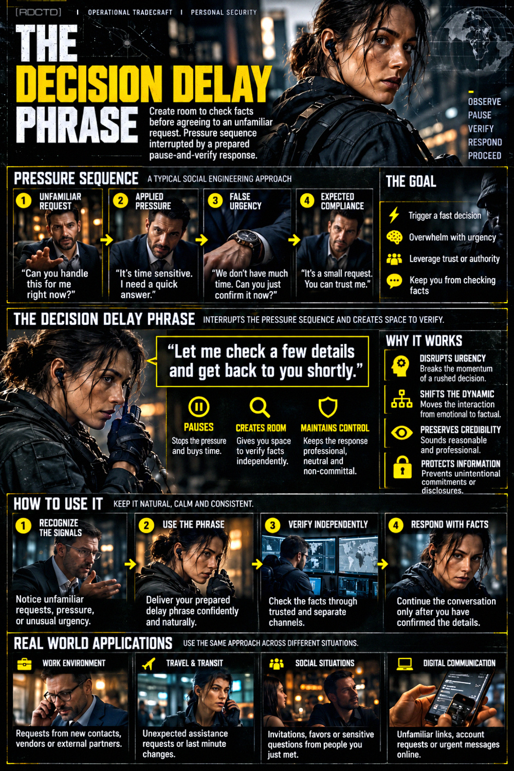 The Decision Delay Phrase Infographic PDF | RDCTD Tradecraft