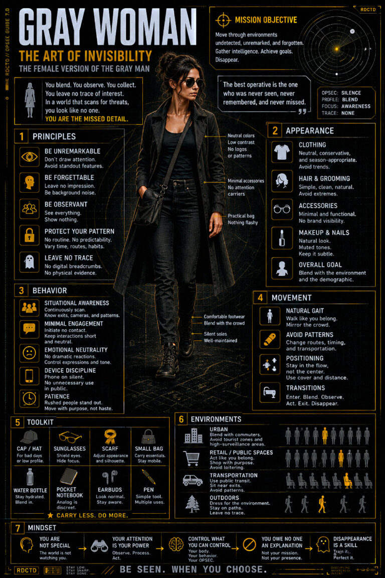 The Gray Woman Infographic | RDCTD Tradecraft