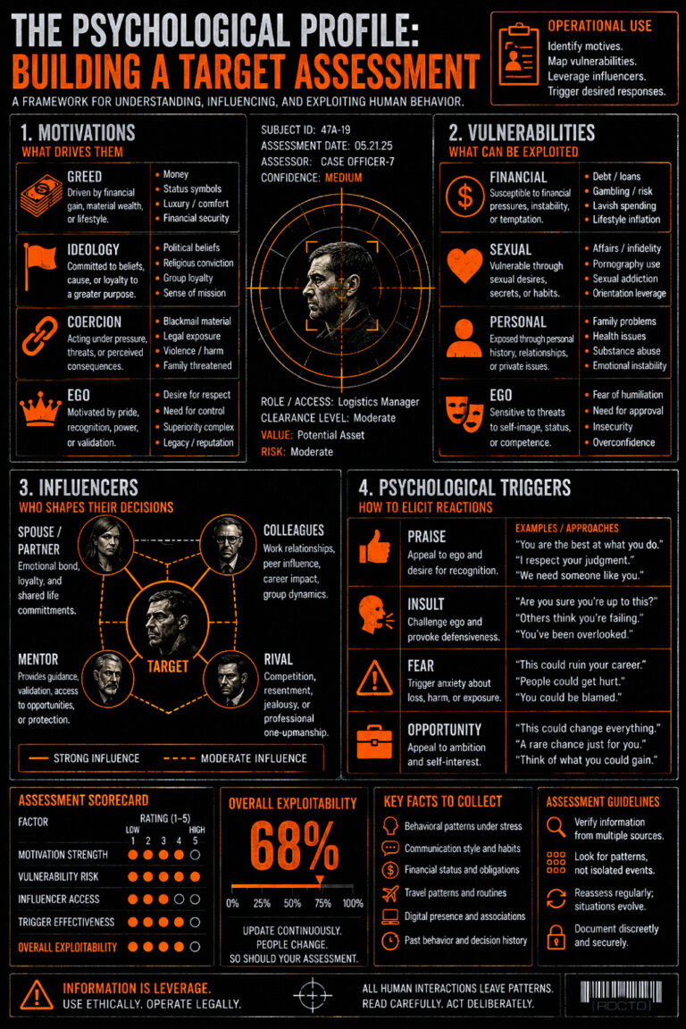 The Psychological Profile- Building a Target Assessment 885 Infographic PDF | RDCTD Tradecraft