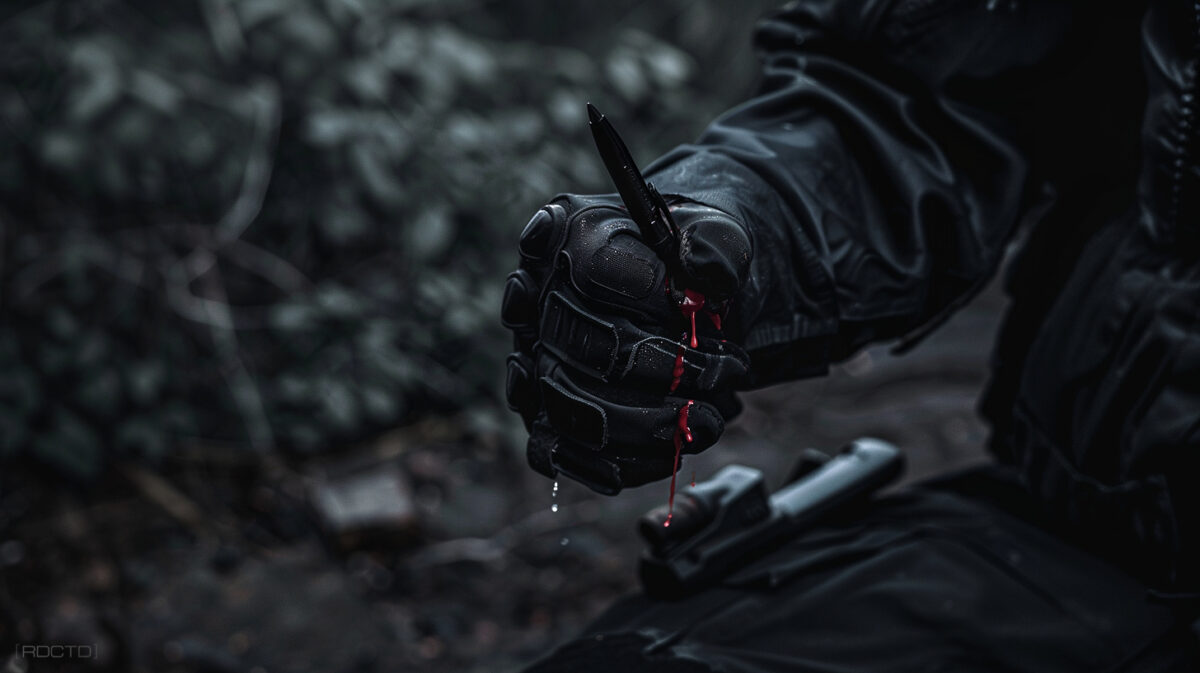 The Secret to Improvised Weaponology - CIA Operative Holding a Bloody Tactical Pen | RDCTD Tradecraft
