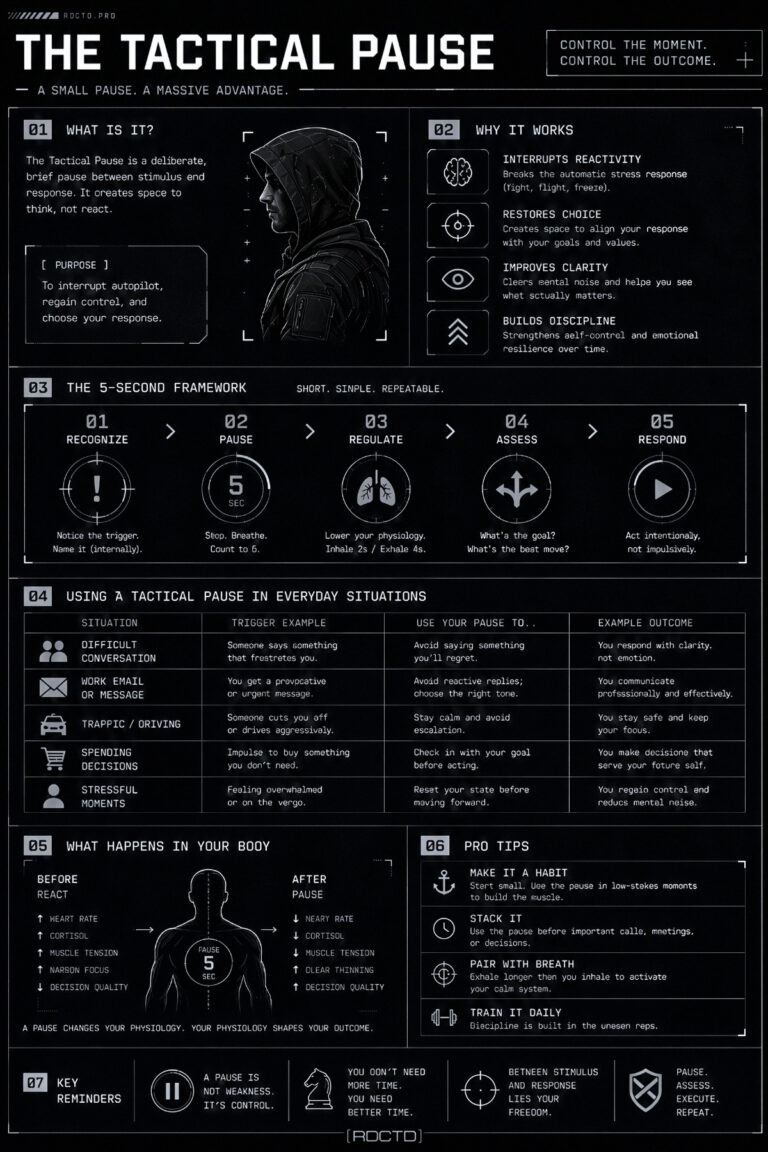 The Tactical Pause Infographic | RDCTD Tradecraft