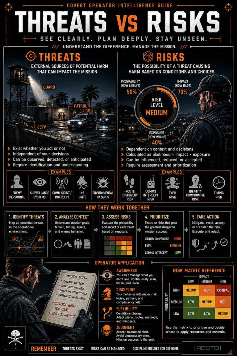 Threats VS Risks Infographic | RDCTD Tradecraft