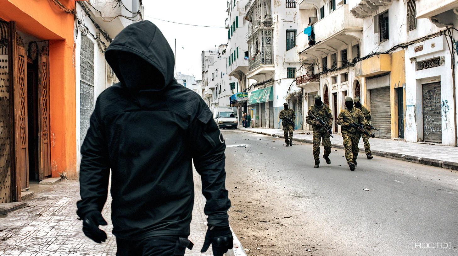 Three-Point Egress Movement of a Covert Operative Pursued by Enemy Soldier in Tangier, Morocco | RDCTD Tradecraft