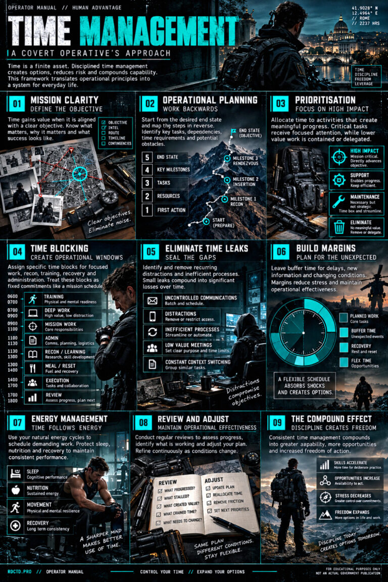 Time Management Infographic PDF | RDCTD Tradecraft