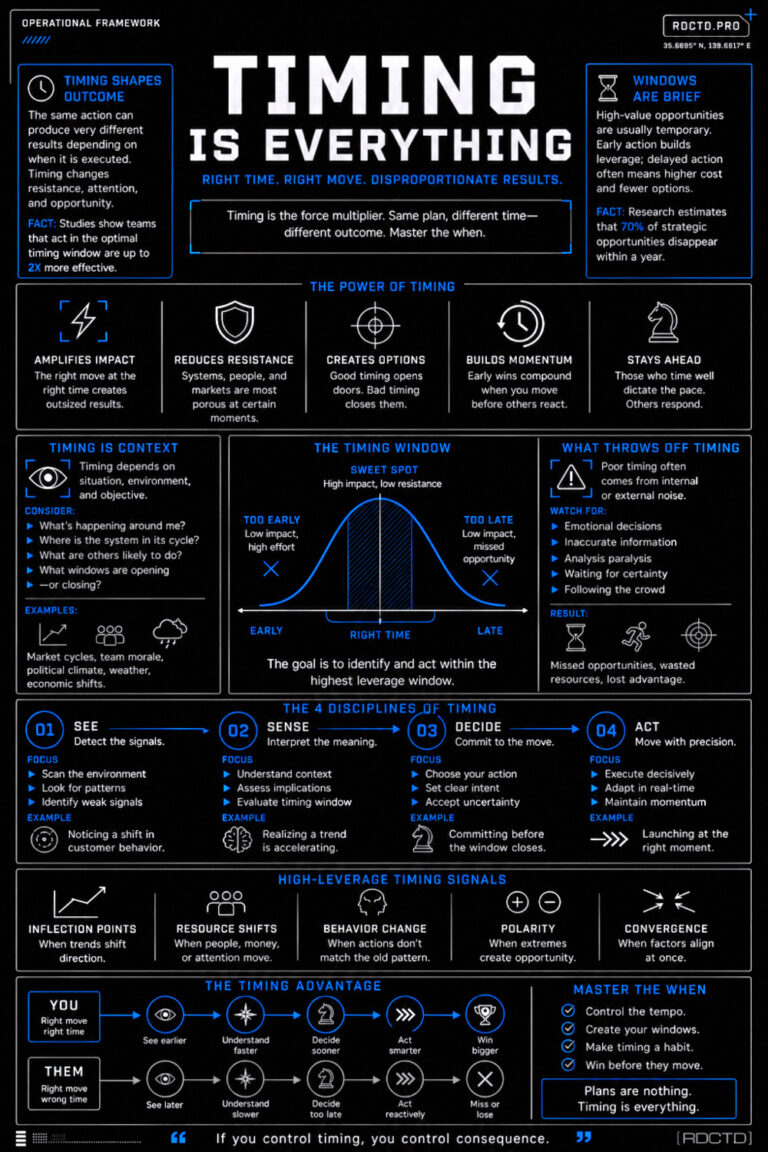 Timing is Everything Infographic | RDCTD Tradecraft