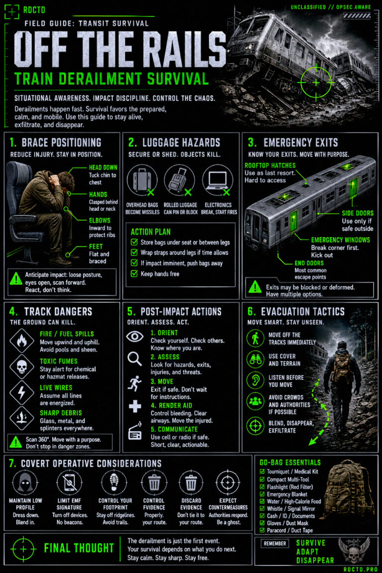 Train Derailment Survival Guide Infographic PDF | RDCTD Tradecraft