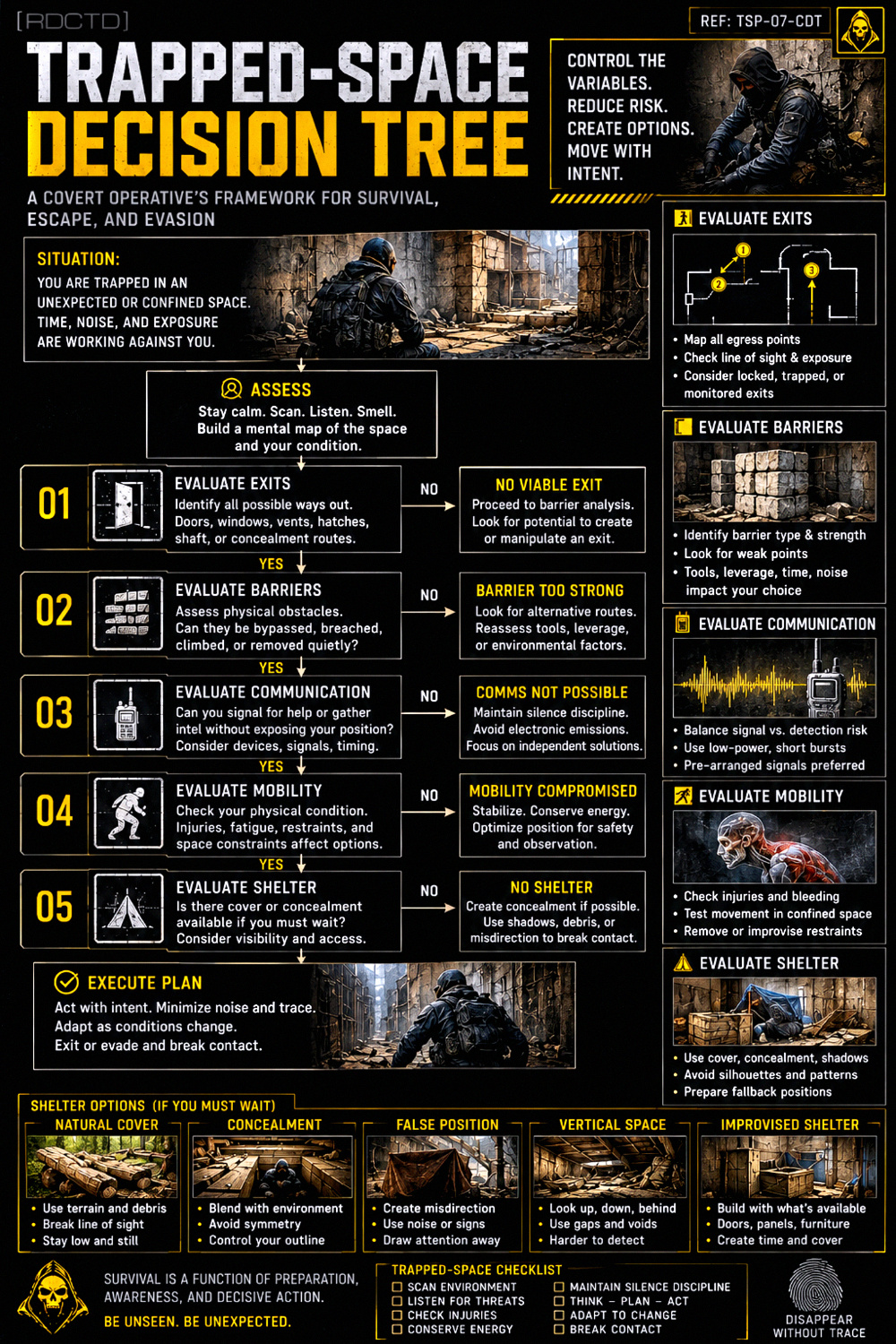 Trapped-Space Decision Tree 776 Infographic PDF | RDCTD Tradecraft