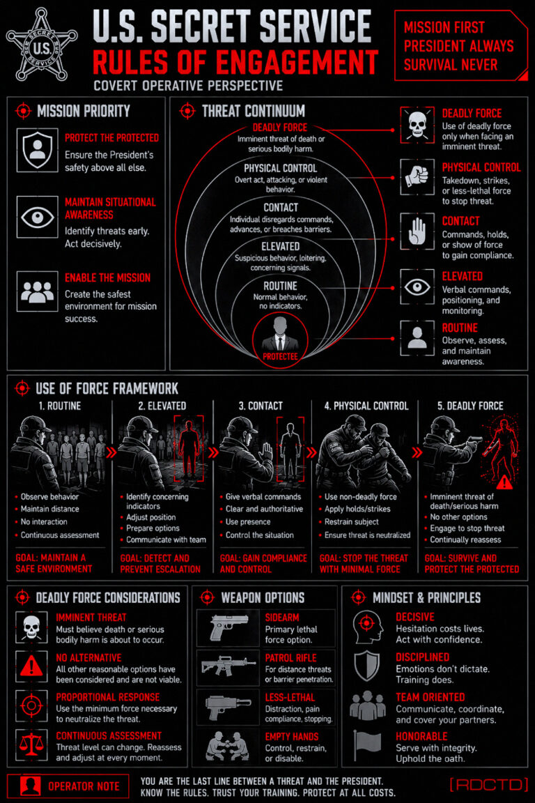 US Secret Service Rules of Engagement Infographic PDF | RDCTD Tradecraft