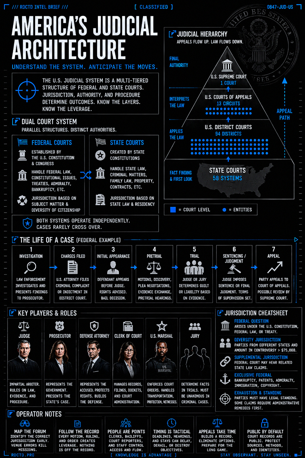 USA Judicial System Infographic | RDCTD Tradecraft