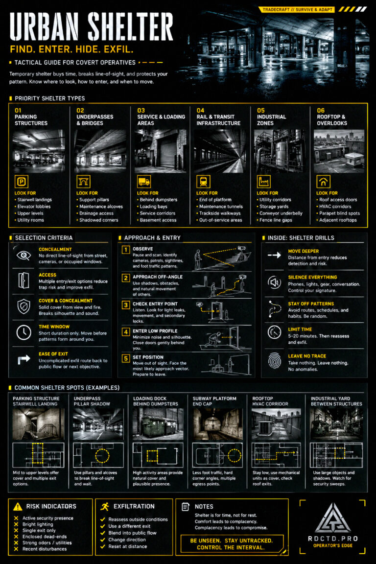 Urban Shelter Infographic PDF | RDCTD Tradecraft
