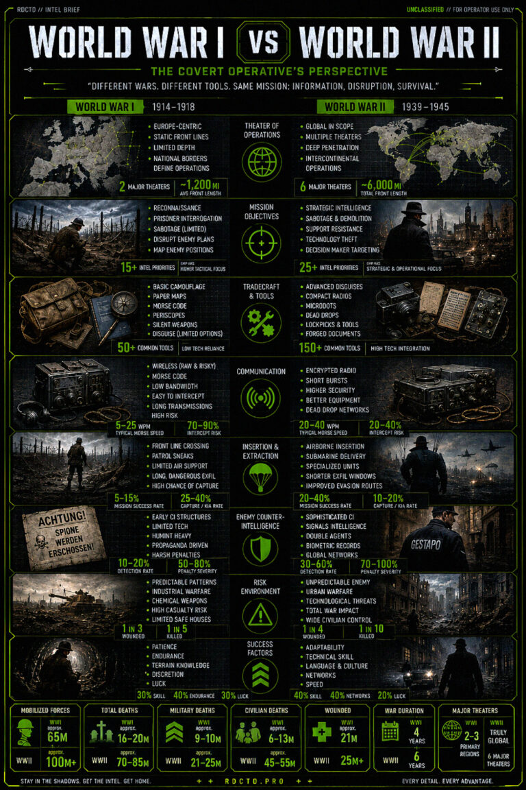 World War 1 versus World War 2 Infographic | RDCTD Tradecraft